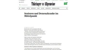 Screenshot der Seite