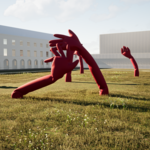 Visual simulation of the hands on the Atrium forecourt in Weimar