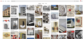 Pinterest-Feed zum Thema Bauhaus Weimar. (Foto: Juliane Seeber)