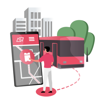 Smarte Apps und Services können helfen Verkehr, Logistik und Energie zu optimieren, um Städte grüner und lebenswerter zu gestalten. Grafik: Bauhaus.MobilityLab
