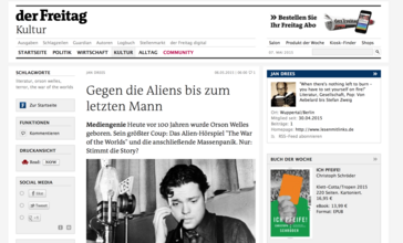 Screenshot der Website
