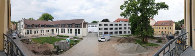 Die Baustelle fotografiert am 15. Mai 2018 von Carolin Klemm.