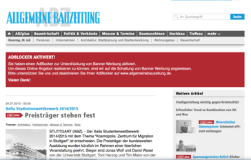 Screenshot der Website