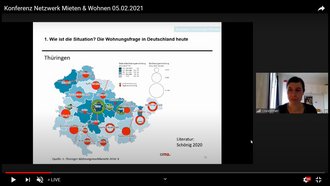 Darstellung der Wohnsituation in Thüringen veranschaulichte Lisa Vollmer die regionalen Unterschiede innerhalb Deutschlands.