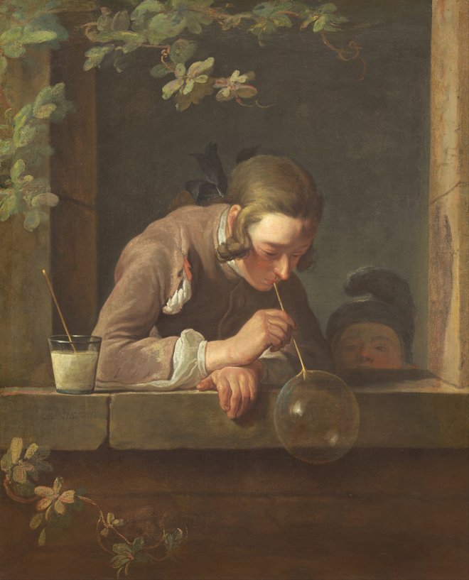 Jean-Baptiste-Siméon Chardin’s painting Soap bubbles, 1734