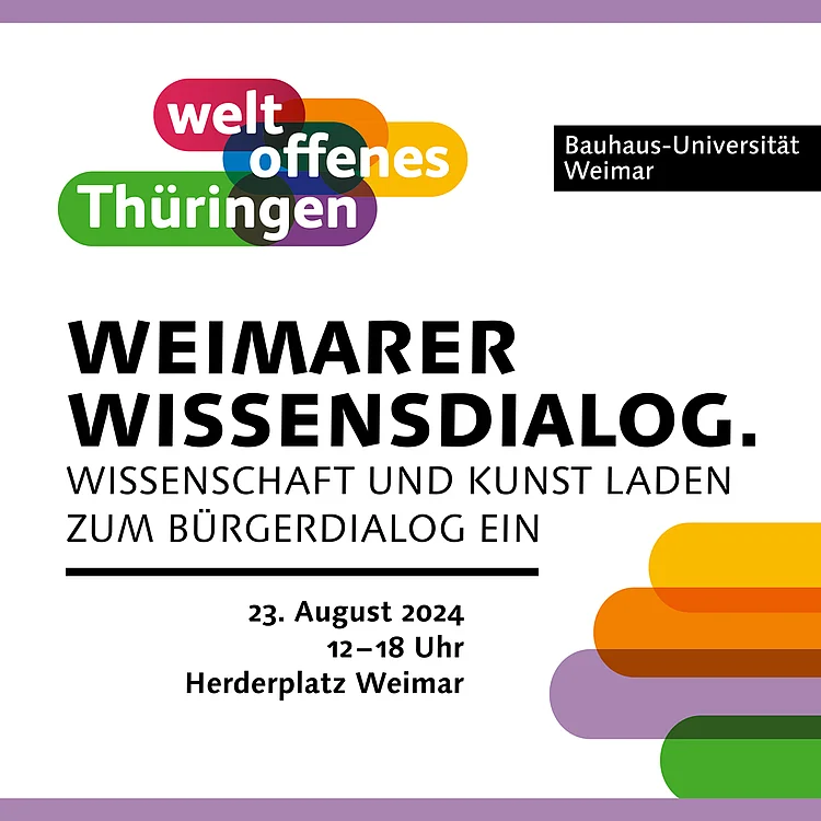 »Weimarer Wissensdialog« event poster. Design: Cissy Hecht