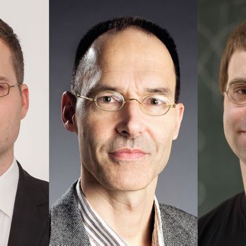 Prof. Dr. Martin Potthast (Leipzig University), Prof. Dr. Benno Stein (Bauhaus-Universität Weimar) and Prof. Matthias Hagen (University of Halle) (l.t.r.)
