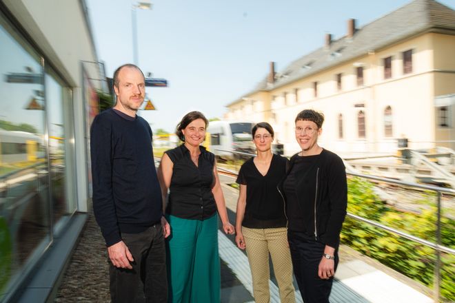 Elodie Vittu, Hendrik Sander, Barbara Schönig und Daniela Zupan (v.l.n.r.) vom Projekt »Stadtgespräche«