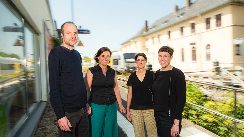 Elodie Vittu, Hendrik Sander, Barbara Schönig und Daniela Zupan (v.l.n.r.) vom Projekt »Stadtgespräche«