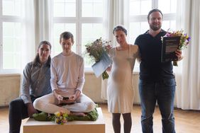 Die Preisträgerinnen und Preisträger v.l.n.r: Phillip Klein, Matthias Pitscher, Maria Antonia Schmidt und Stephan Isermann (Foto: Candy Welz)