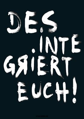 In seiner dritten Ausgabe präsentiert die Berliner Ausstellung unter der Überschrift »Desintegriert Euch!« eine kritische Auseinandersetzung mit Konstruktionen von Identität und Einheit. Beteiligt sind auch dieses Jahr Kunst-Studierende der Bauhaus-Universität Weimar.