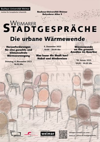 Plakat der Weimarer Stadtgespräche 2022/23.