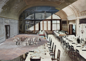 Keyvisual zur Ausstellung: Motiv einer alten Postkarte der Location