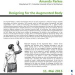 Amanda Parkes spricht im Rahmen der Veranstaltungsreihe bauhausinteraction.colloquium am 11. Mai über »Bodycraft: Designing for the Augmented Body«.