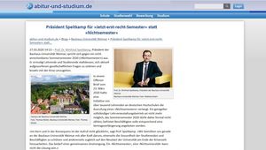 Screenshot der Website 