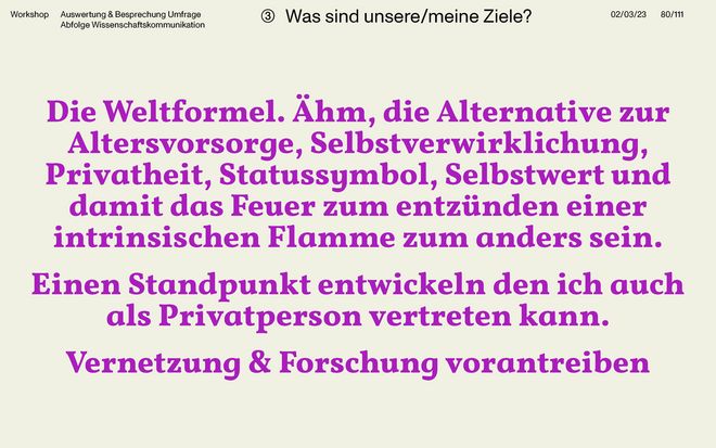 Auszug aus Folien der Präsentation Wissenschaftskommunikation & Erscheinungsbild [Workshop] von Enno Pötschke.