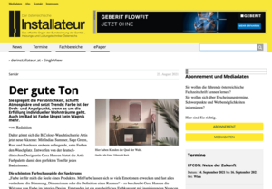 Artikel und Badezimmer in Rosé