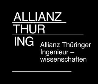 schwarzes Logo mit weißer Schrift Thüringer Allianz für Ingenieurwissenschaften