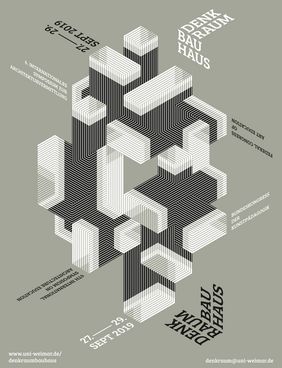 Plakat »Denkraum.Bauhaus«, Grafik: Eric Jentzsch (Hüftstern) Plakat Kongress »Denkraum.Bauhaus«
