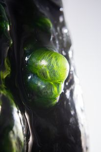 The algae are cultivated directly on a surface and can thus be integrated into living spaces, for example, but also into our towns and cities. Photo: Lena Vogel