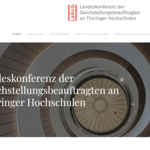 Screenshot der Website der LaKoG Thüringen