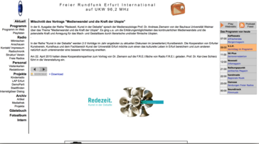 Screenshot der Website
