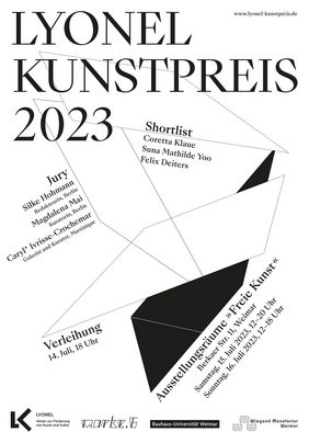 Plakat zum Lyonel Kunstpreis 2023