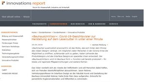 Screenshot der Website 