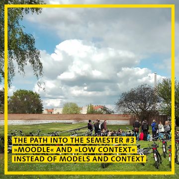 Students at an excursion in an earlier semester