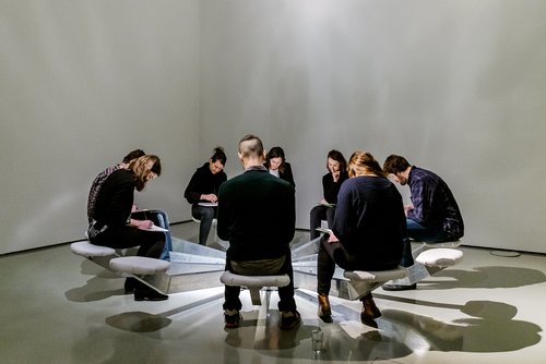 »Seat #12«, 2016. Installation view at Ernst Schering Foundation, Berlin. Photo: Sebastian Mayer © Jenny Brockmann.