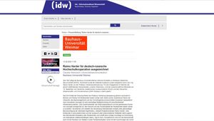 Screenshot der Website 