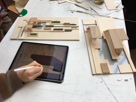 Impression of the Model Work for the Water-Garden Pavilions, which are Being Created as Part of the Path to Architecture. (Photo: Sabine Zierold)