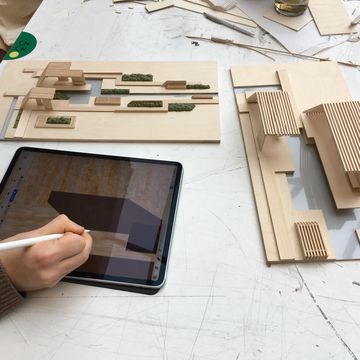 Impression of the Model Work for the Water-Garden Pavilions, which are Being Created as Part of the Path to Architecture. (Photo: Sabine Zierold)