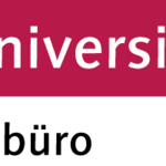 Das Schriftlogo zeigt die Worte »Bauhaus-Universität Weimar« in weißer Schrift auf dunkelrotem Hintergrund und darunter das Wort »Gleichstellungsbüro« in schwarzer Schrift auf weißem Hintergrund.