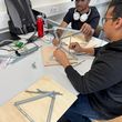 Wie klingen Tragstrukturen, die ins Schwingen geraten? Beim Science Camp in Weimar finden es Masterstudierende heraus. Bauhaus-Universität Weimar, Foto: Juniorprofessur Komplexe Tragwerke