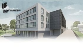 Auf rund 4.300 Quadratmetern Nutzfläche entsteht im Ortsteil Tröbsdorf das »Innovationszentrum-Bau«. Visualisierung: IAB – Institut für Angewandte Bauforschung Weimar gGmbH