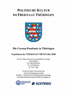 Cover page of the »Thüringen-Monitor 2020«
