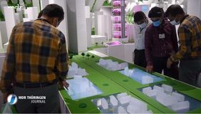 Auf der Expo 2020 ist das Projekt smood mit einem interaktiven Exponat im Deutschen Pavillon vertreten (Screenshot: MDR Thüringen Journal)