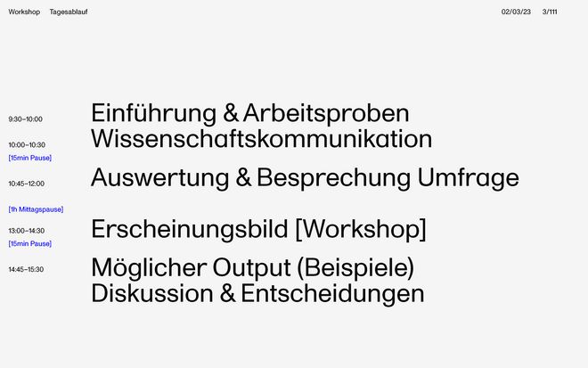 Auszug aus Folien der Präsentation Wissenschaftskommunikation & Erscheinungsbild [Workshop] von Enno Pötschke.