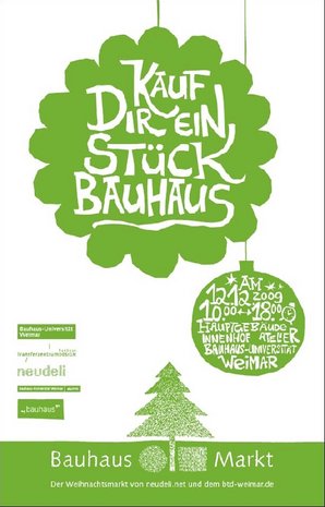 Plakat zum Weihnachtsmarkt an der Bauhaus-Universität Weimar (Bauhaus.TransferzentrumDESIGN)
