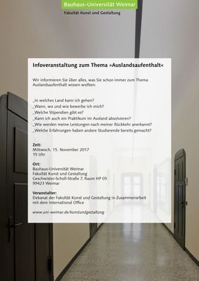 Plakat zur Veranstaltung