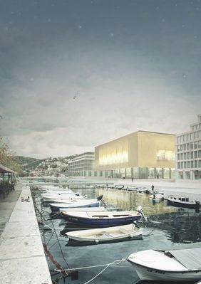 Blick auf die Multifunktionshalle, Copyright. Laura Müller, 2015