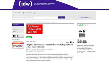 Screenshot der Seite