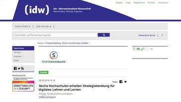 Screenshot der Seite