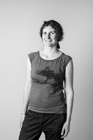 Das fertige Schwarz-Weiß-Porträt von Dr.in Miriam Benteler.