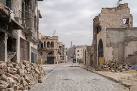 In der syrischen Stadt Aleppo wurden viele Gebäude durch den Krieg zerstört. In Zukunft sollen sie nachhaltig wiederaufgebaut werden. Symbolbild von Adobe Stock, Foto: Torsten Pursche. 