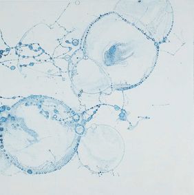 Radierung von original Seifenblasen von Elisa Sorg, 2014 Radierung von original Seifenblasen von Elisa Sorg, 2014