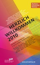 Plakat für die Immatrikulationsfeier für das Wintersemester 2010/11 an der Bauhaus-Universität Weimar