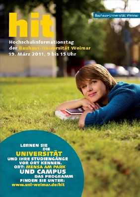 Plakat zum diesjährigen hit (Bauhaus-Universität Weimar, Universitätskommunikation, Foto: Jens Hauspurg)