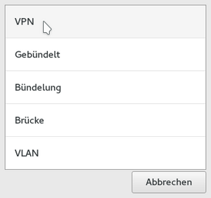 In the window that appears, select »VPN« …